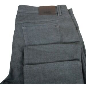 BRAX Cooper Fancy Pants Jean Cut Gray Cotton Poly Elastic Fabric Waist 38 x 29.5